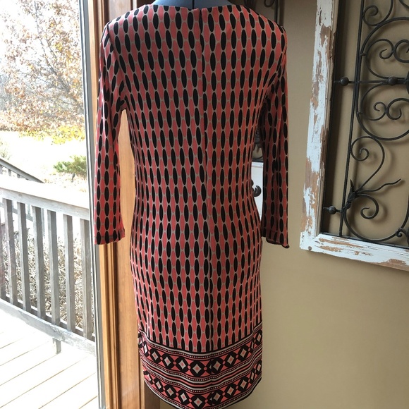 Michael Michael Kors - XSmall Dress - Black, Coral and Tan  - Great Condition - Picture 2 of 4